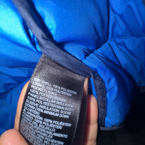Kids The North Face Dark Blue Insulated Jacket 550 - Picture 10 of 12